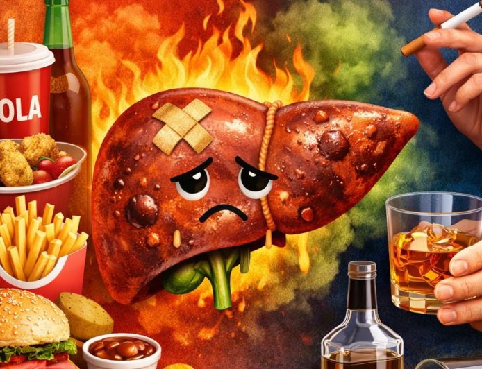 Бауырға зиянды әдеттер мен зиянды тағамдар (фото)