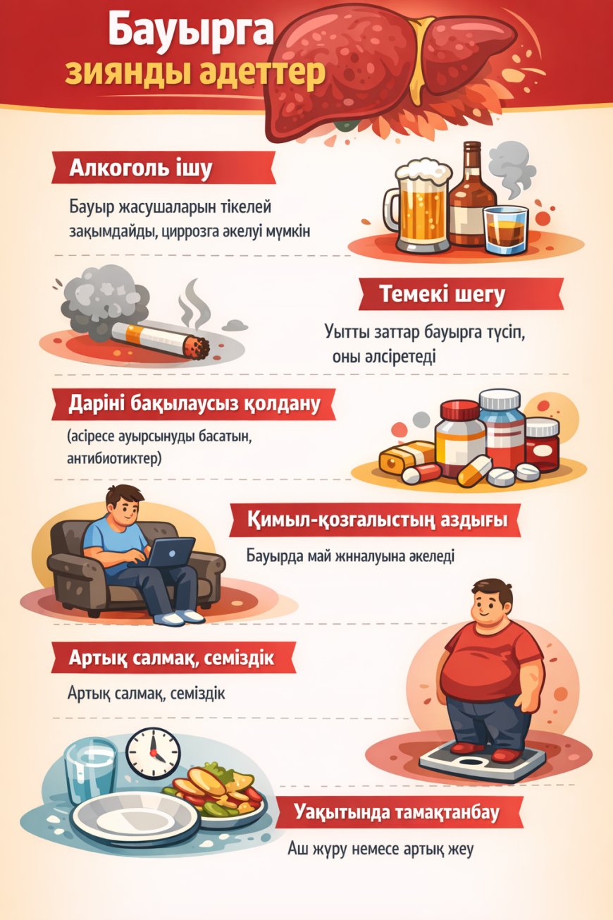 Бауырға зиянды әдеттер